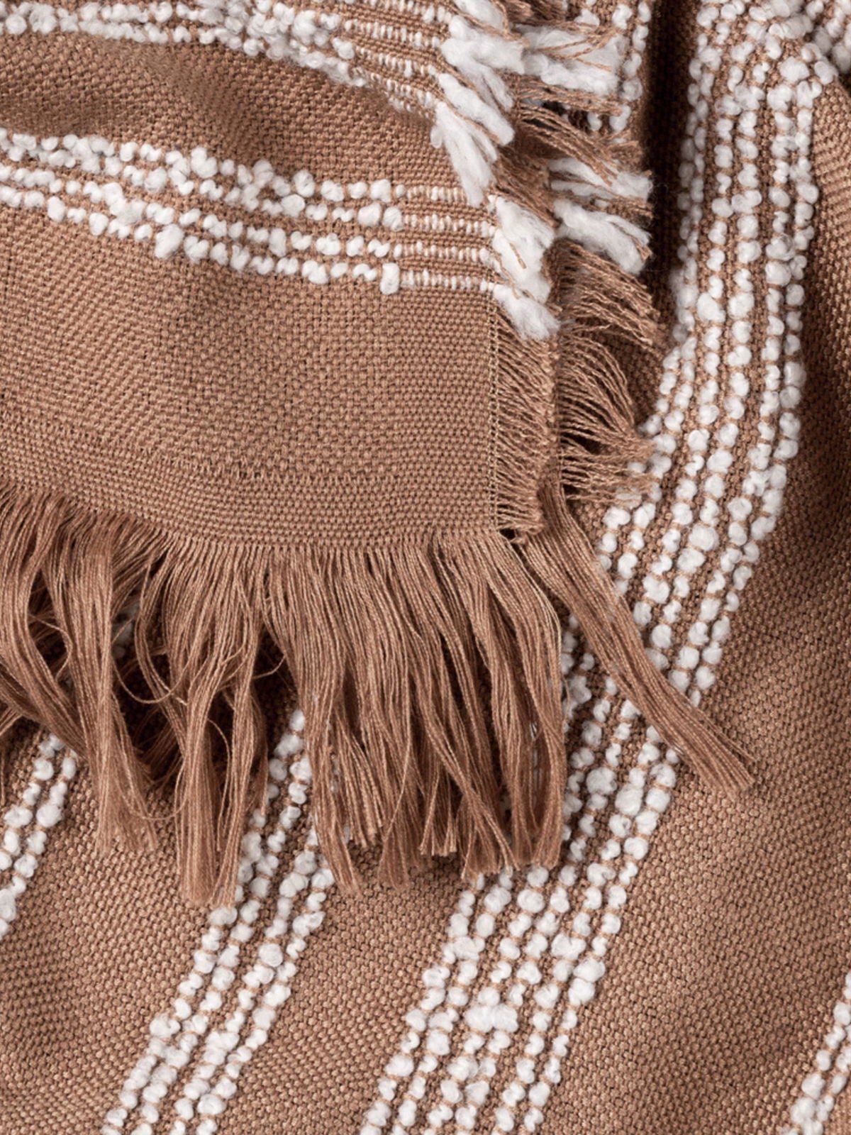 Manta con flecos - Fibra & Vetas